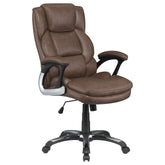 Nerris Adjustable Height Office Chair with Padded Arm Brown and Black Half Price Furniture