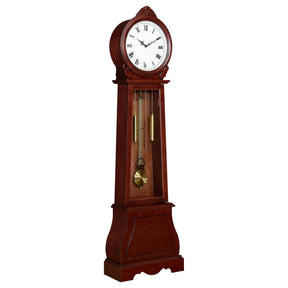 Narcissa Grandfather Clock with Chime Brown Red  Half Price Furniture