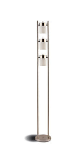 Munson Floor Lamp with 3 Swivel Lights Brushed Silver Half Price Furniture