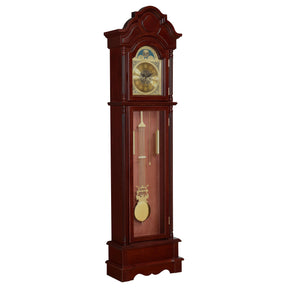 Diggory Grandfather Clock Brown Red and Clear Half Price Furniture