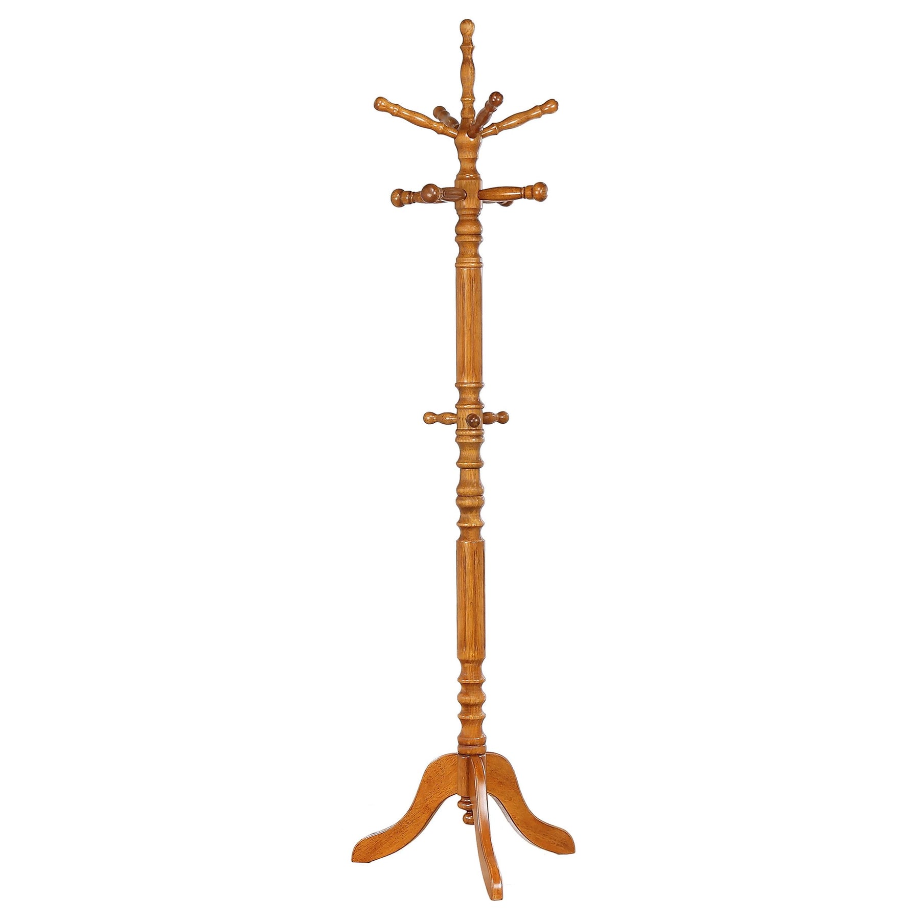 Achelle Coat Rack with 11 Hooks Golden Brown Half Price Furniture