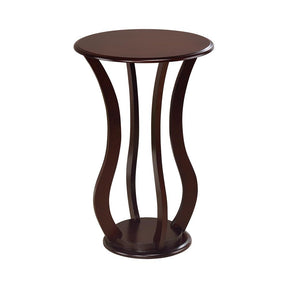 Elton Round Top Accent Table Cherry  Half Price Furniture