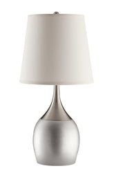 Tenya Empire Shade Table Lamps Silver and Chrome (Set of 2) Half Price Furniture