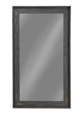 Cragen Rectangle Bold Contoured Frame Floor Mirror Brown Half Price Furniture