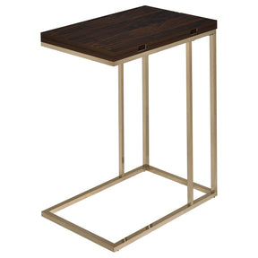 Pedro Expandable Top Accent Table Chestnut and Chrome Half Price Furniture