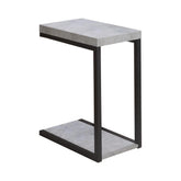 Beck Accent Table Cement and Black Half Price Furniture