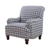 Glenn Recessed Arms Accent Chair Blue Half Price Furniture