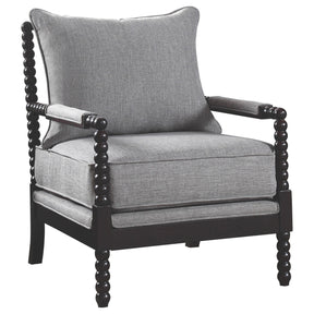 Blanchett Cushion Back Accent Chair Grey and Black  Half Price Furniture