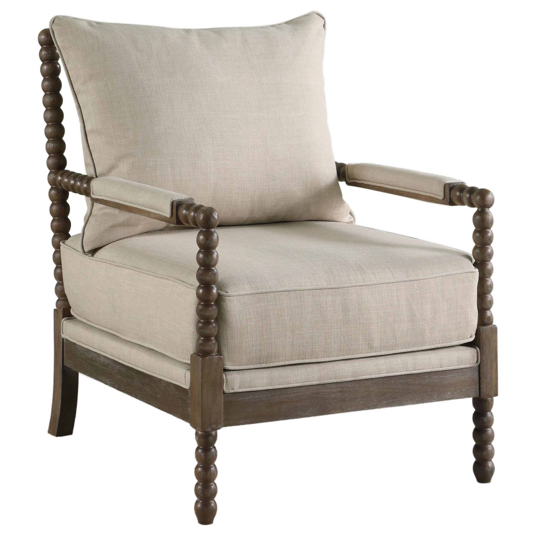 Blanchett Cushion Back Accent Chair Beige and Natural Half Price Furniture