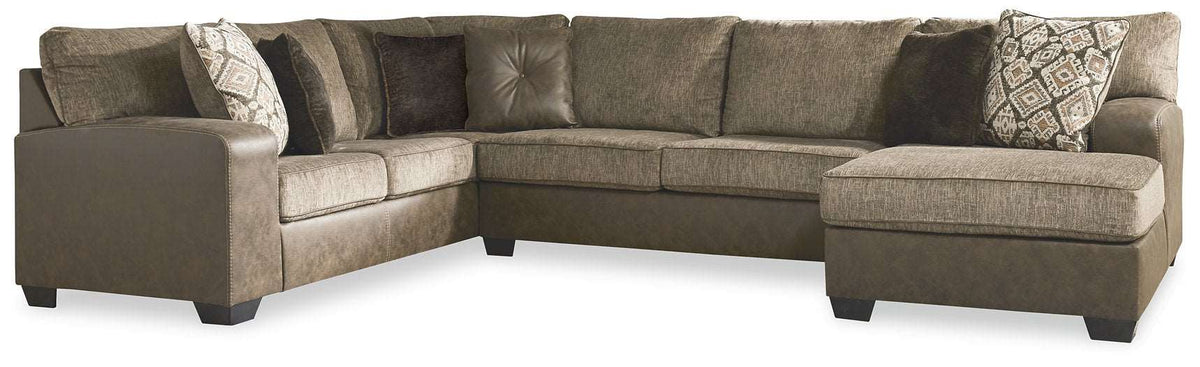 Abalone 3-Piece Sectional with Chaise Half Price Furniture