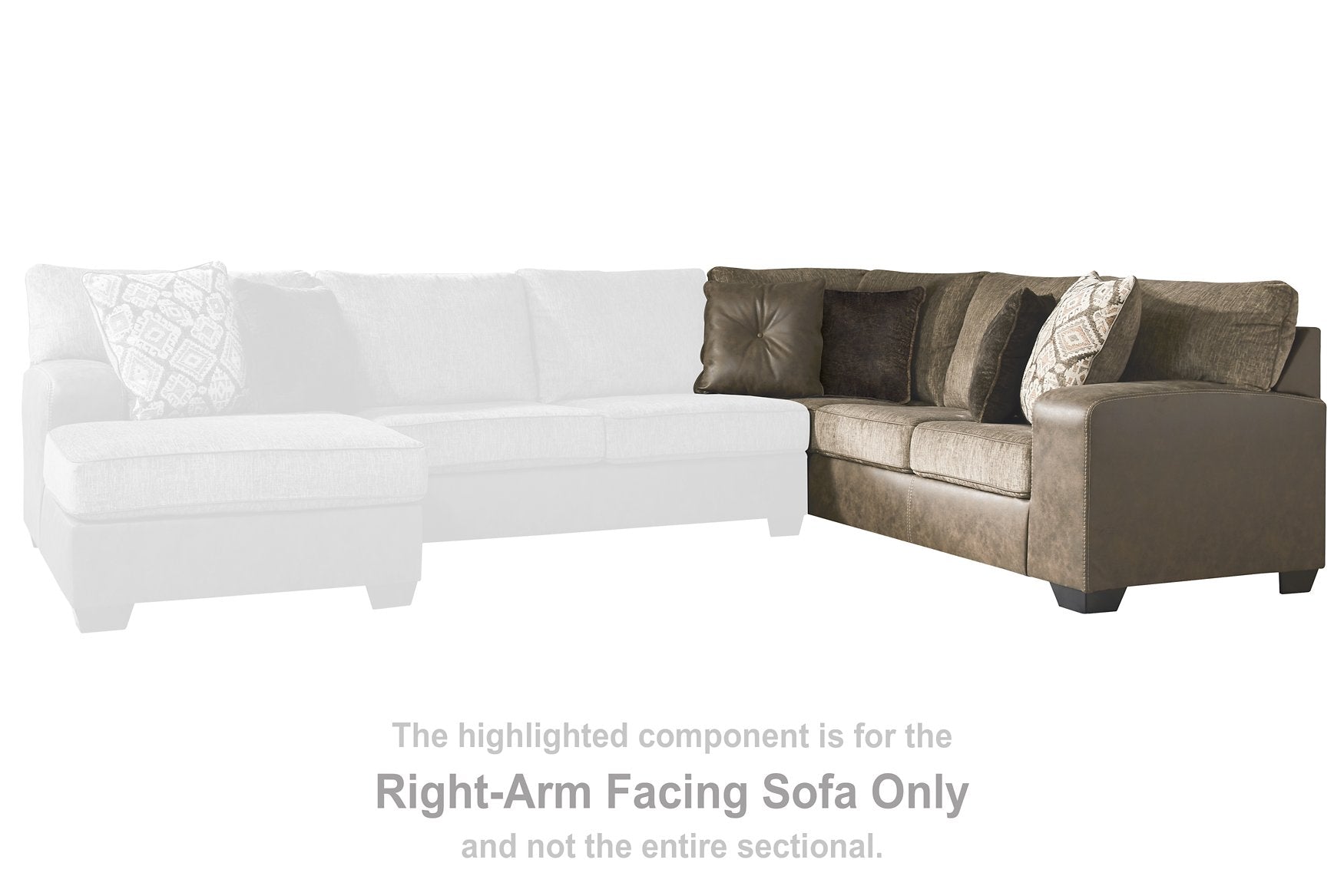 Abalone 3-Piece Sectional with Chaise - Half Price Furniture