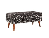 Cababi Upholstered Storage Bench Black and White Half Price Furniture