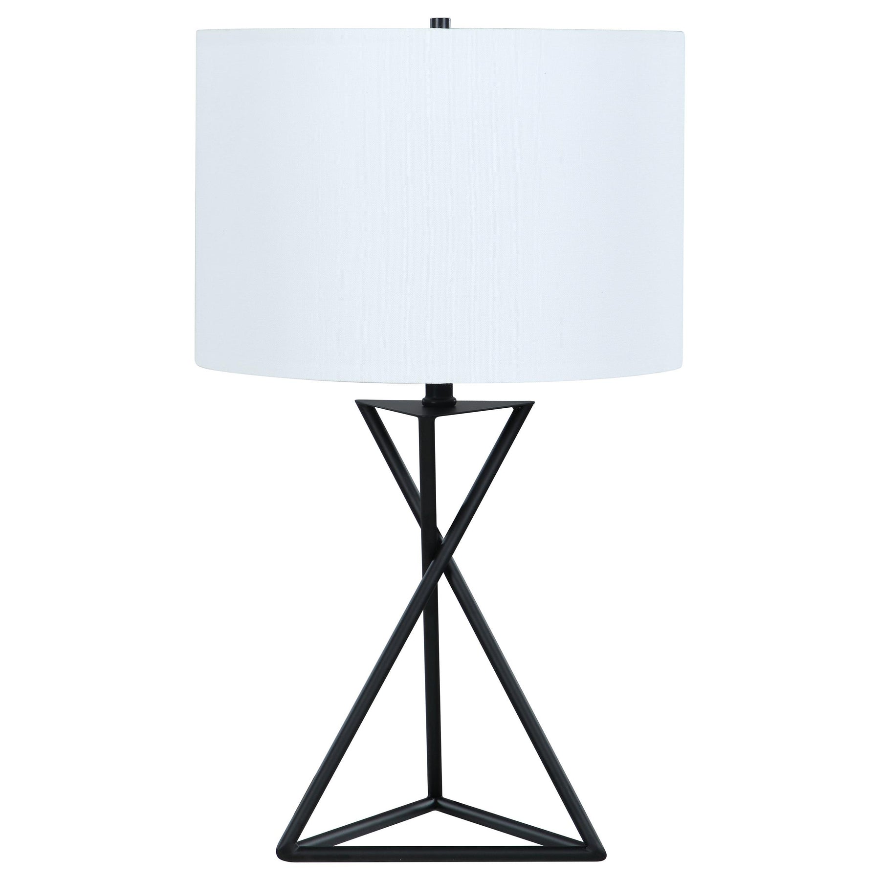 Mirio Drum Table Lamp White and Black Half Price Furniture