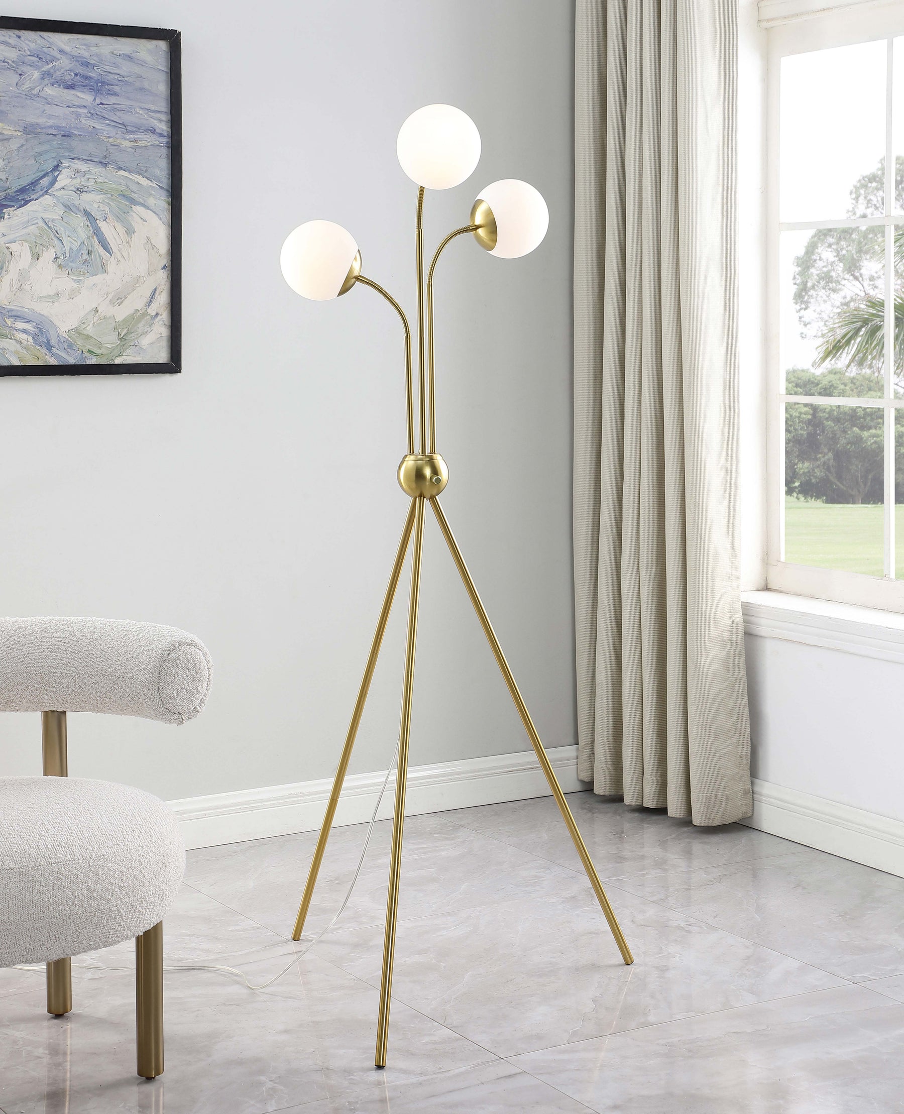 Miley Trio Tree Floor Lamp Gold Half Price Furniture