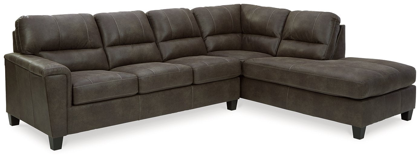 Navi 2-Piece Sectional with Chaise Half Price Furniture