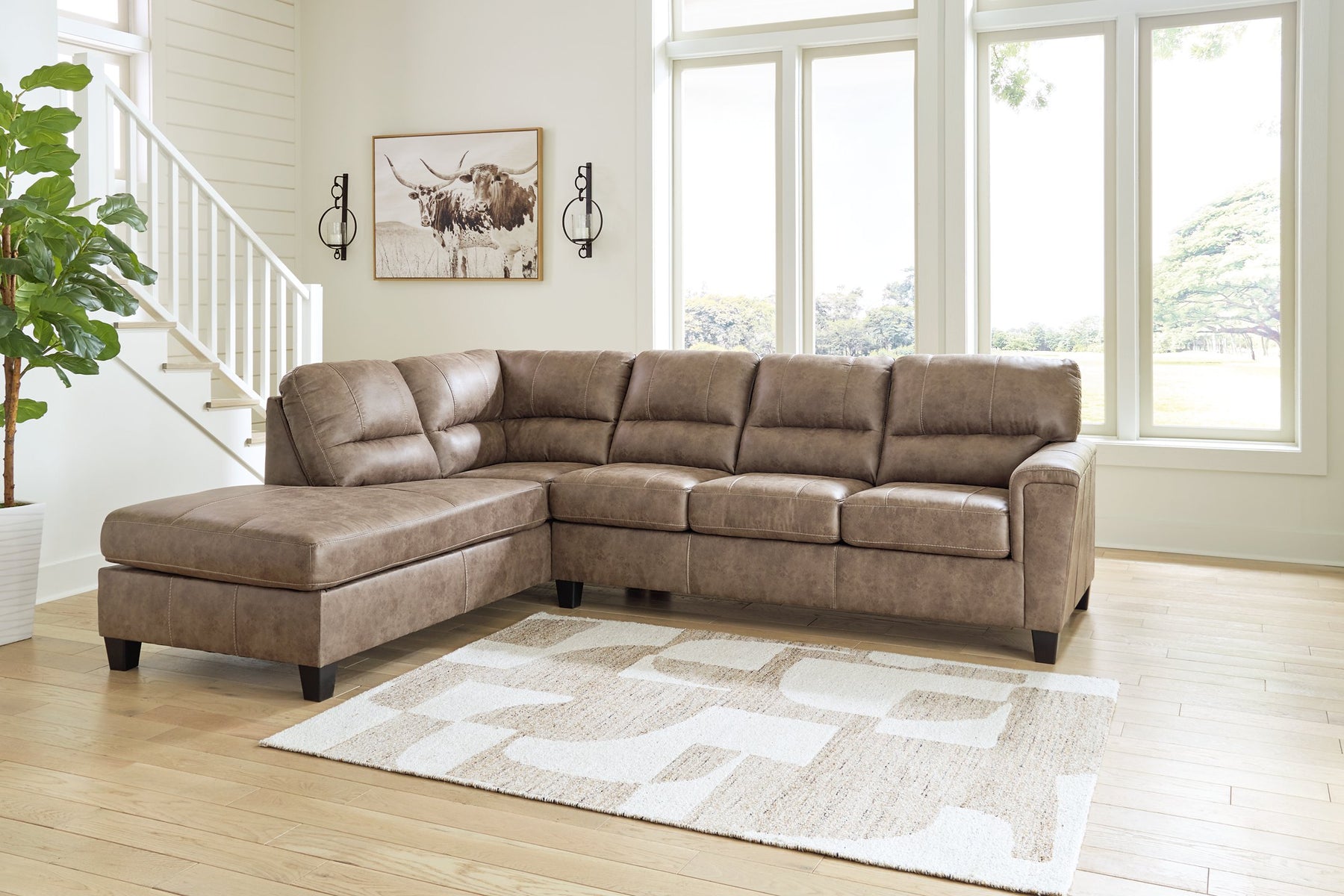 Navi 2-Piece Sectional Sofa Sleeper Chaise - Half Price Furniture