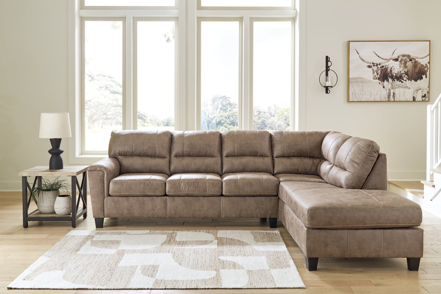 Navi 2-Piece Sectional Sofa Sleeper Chaise - Half Price Furniture