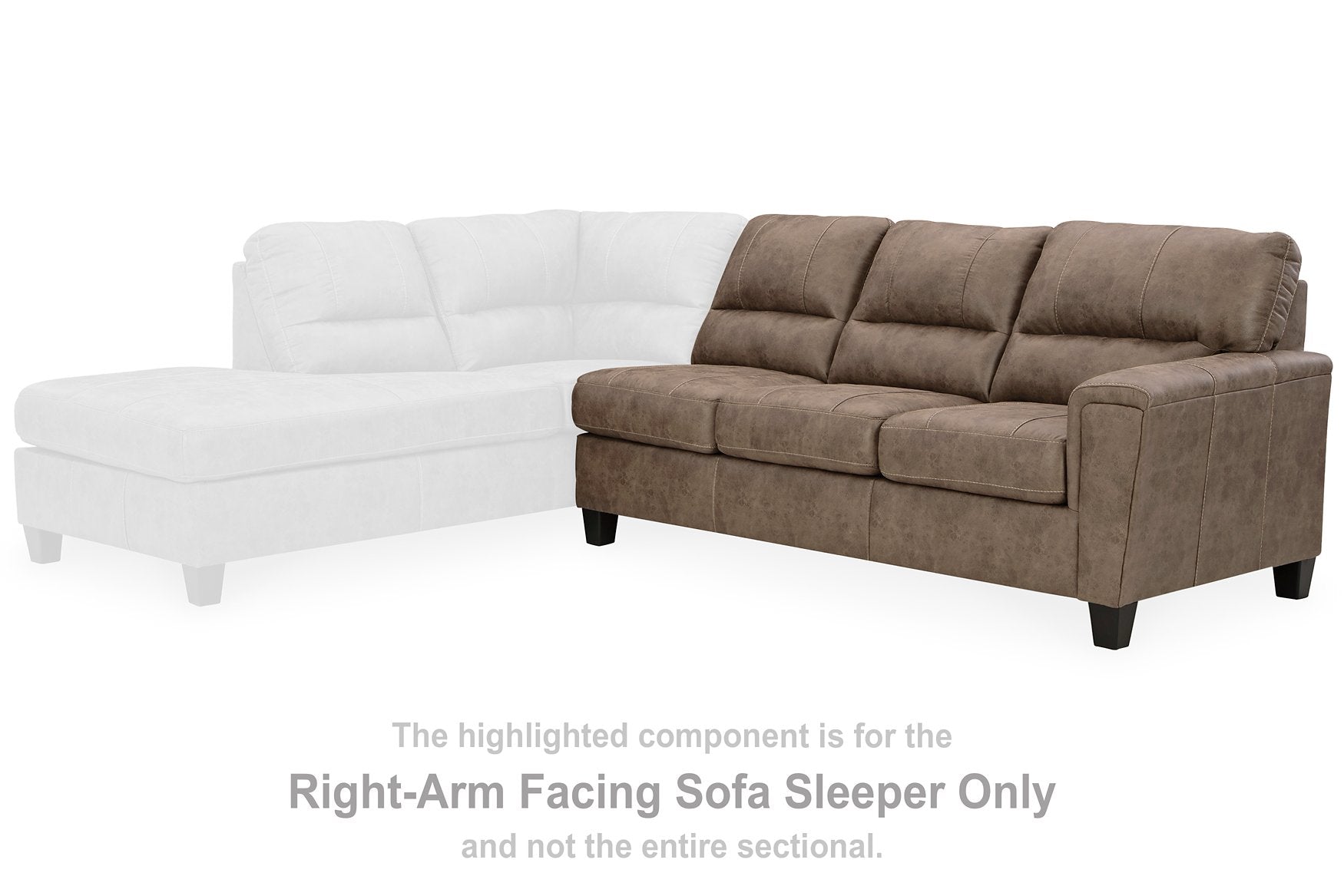 Navi 2-Piece Sectional Sofa Sleeper Chaise - Half Price Furniture