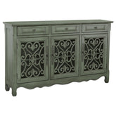 Madeline 3-door Accent Cabinet Antique Green Half Price Furniture