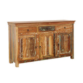 Henry 3-door Accent Cabinet Reclaimed Wood Half Price Furniture