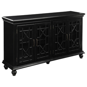 Kovu 4-door Accent Cabinet Black Half Price Furniture