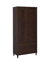 Wadeline 2-door Tall Accent Cabinet Rustic Tobacco Half Price Furniture