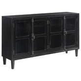 Sylvia 4-door Accent Cabinet Black Half Price Furniture