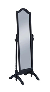 Cabot Rectangular Cheval Mirror with Arched Top Black Half Price Furniture