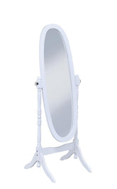 Foyet Oval Cheval Mirror White Half Price Furniture