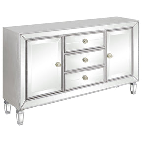 Leticia 3-drawer Accent Cabinet Silver Half Price Furniture