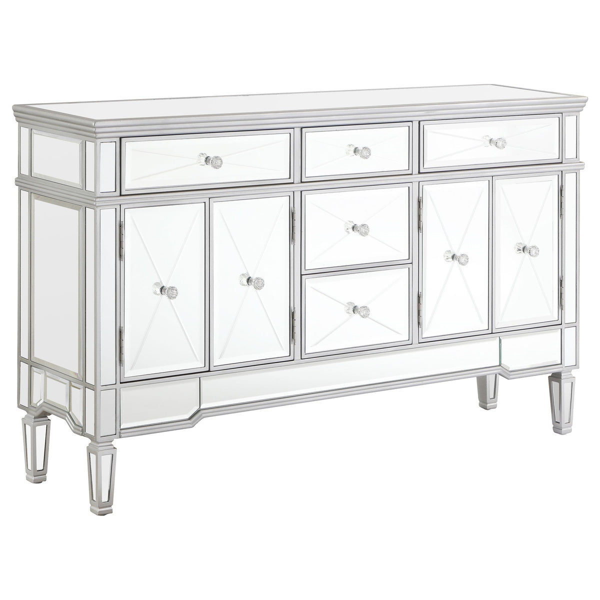 Duchess 5-drawer Accent Cabinet Silver Half Price Furniture