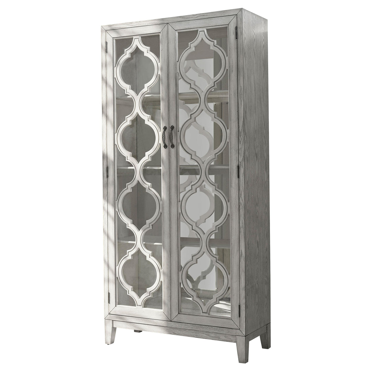 Mckellen 2-door Tall Cabinet Antique White Half Price Furniture