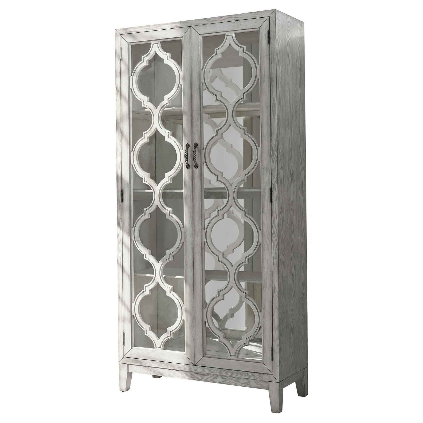 Mckellen 2-door Tall Cabinet Antique White Half Price Furniture