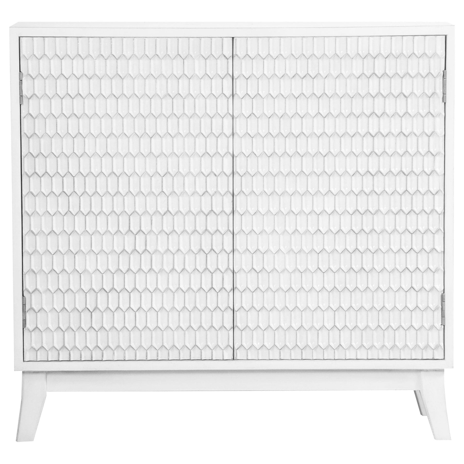 Gambon Rectangular 2-door Accent Cabinet White Half Price Furniture