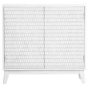 Gambon Rectangular 2-door Accent Cabinet White Half Price Furniture