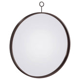 Gwyneth Round Wall Mirror Black Nickel Half Price Furniture