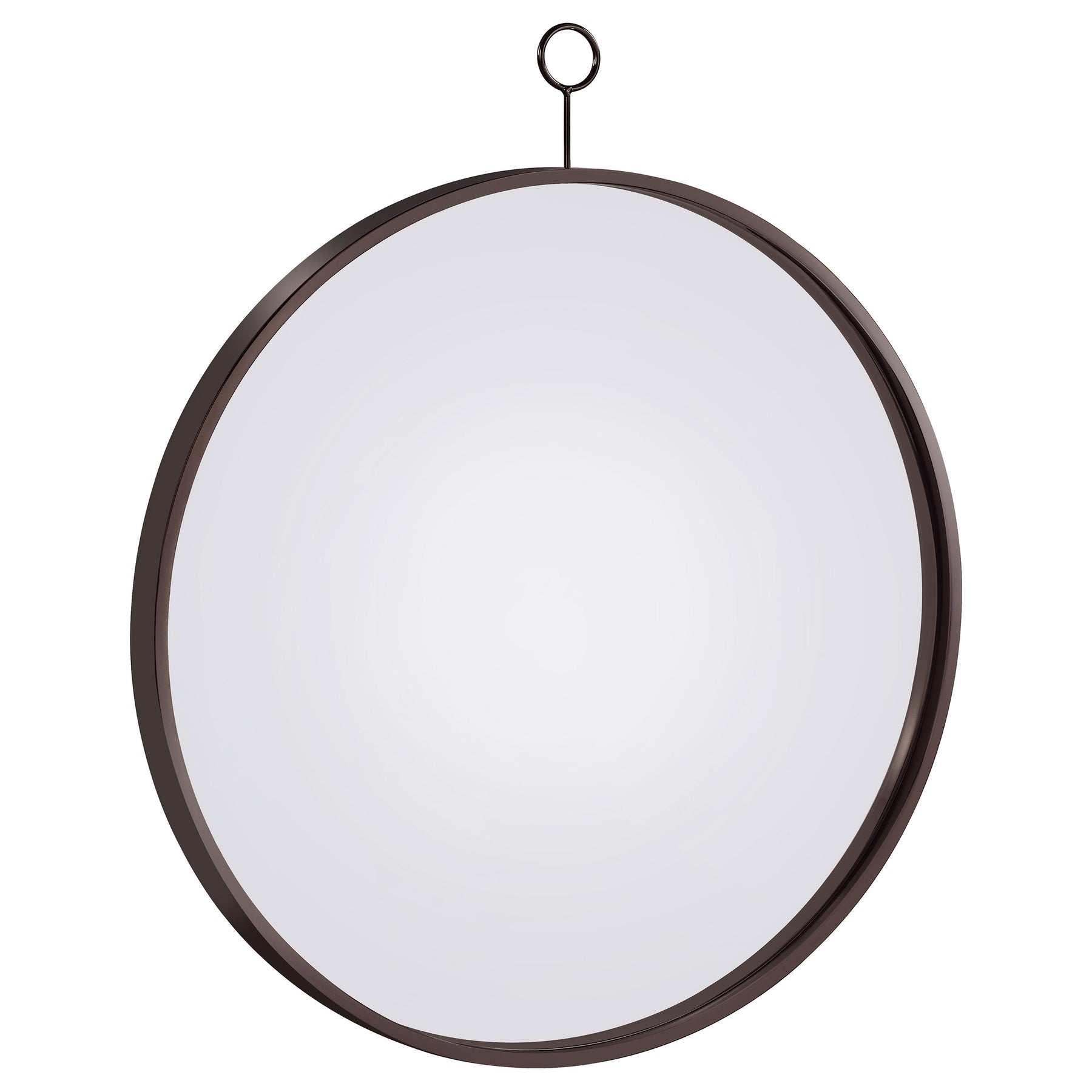 Gwyneth Round Wall Mirror Black Nickel Half Price Furniture