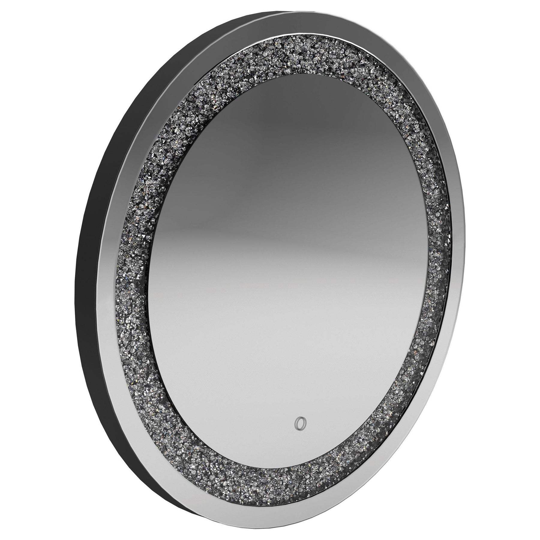 Landar Round Wall Mirror Silver Half Price Furniture