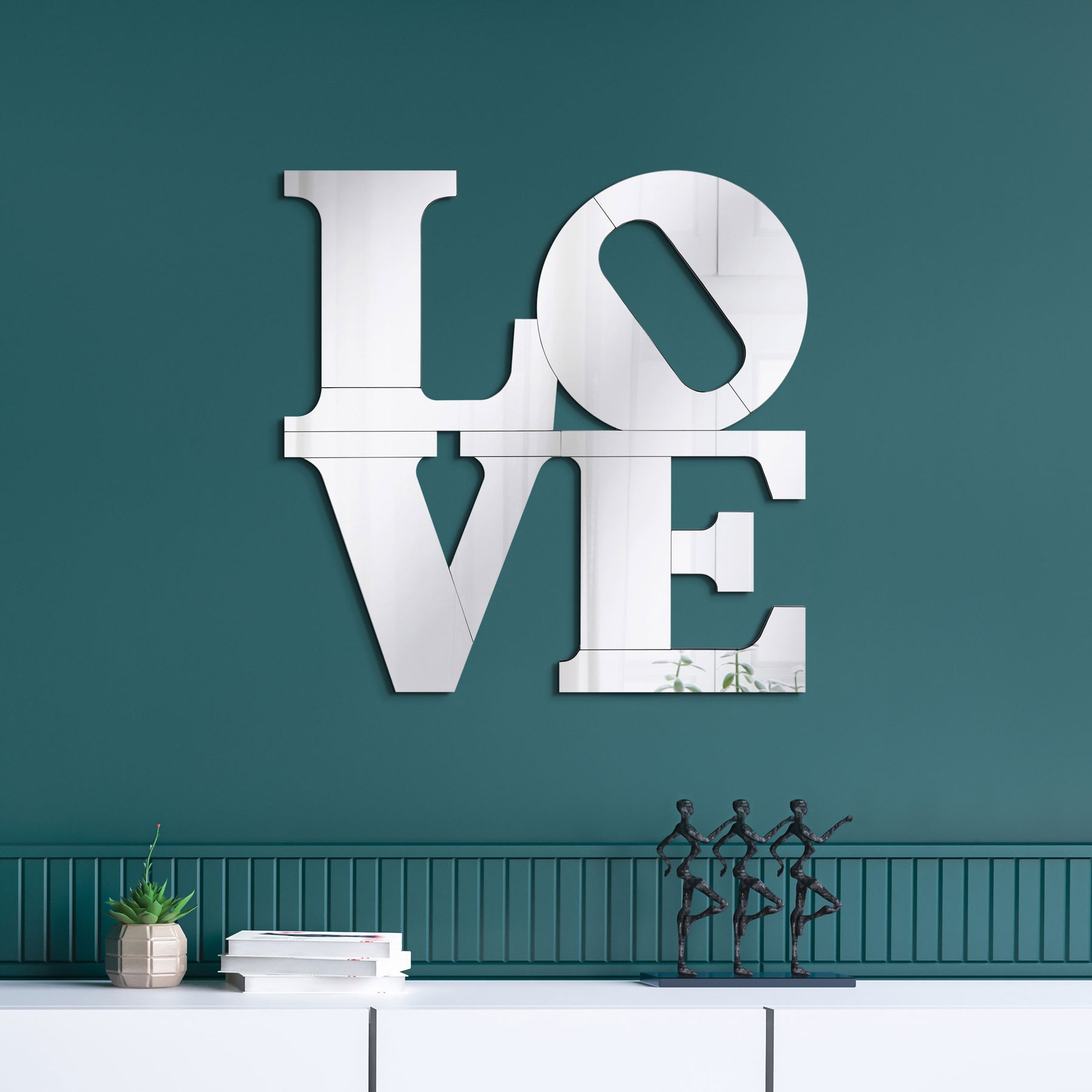 Keiran Letter Shaped Wall Mirror Half Price Furniture