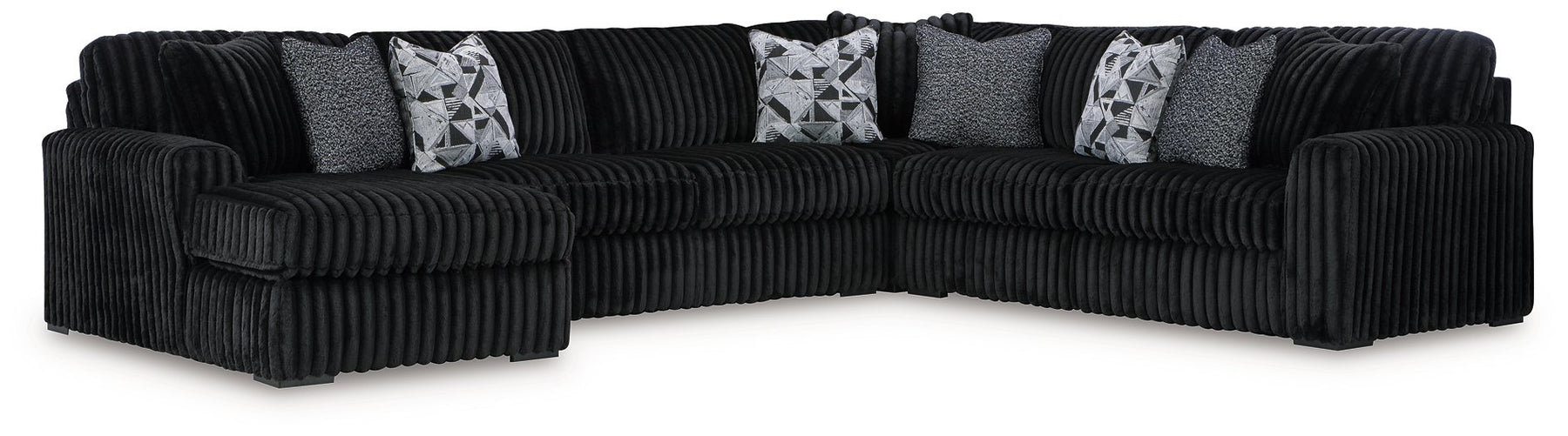 Midnight-Madness Sectional with Chaise - Half Price Furniture