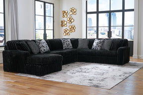 Midnight-Madness Sectional with Chaise - Half Price Furniture