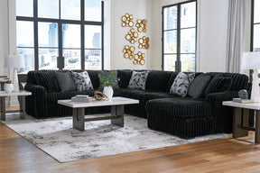 Midnight-Madness Sectional with Chaise - Half Price Furniture