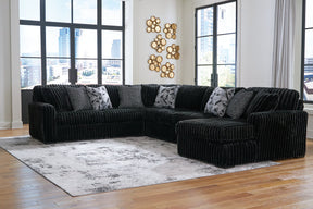 Midnight-Madness Sectional with Chaise - Half Price Furniture