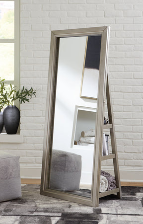 Evesen Floor Standing Mirror with Storage - Half Price Furniture