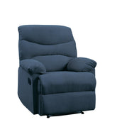 Arcadia Blue Woven Fabric Recliner (Motion) Half Price Furniture