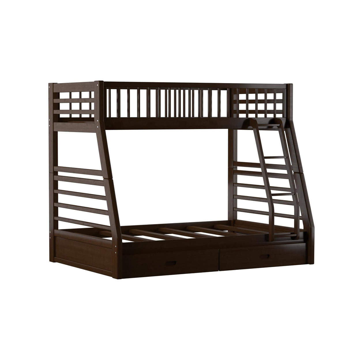 Jason Espresso Bunk Bed (Twin/Full)  Half Price Furniture