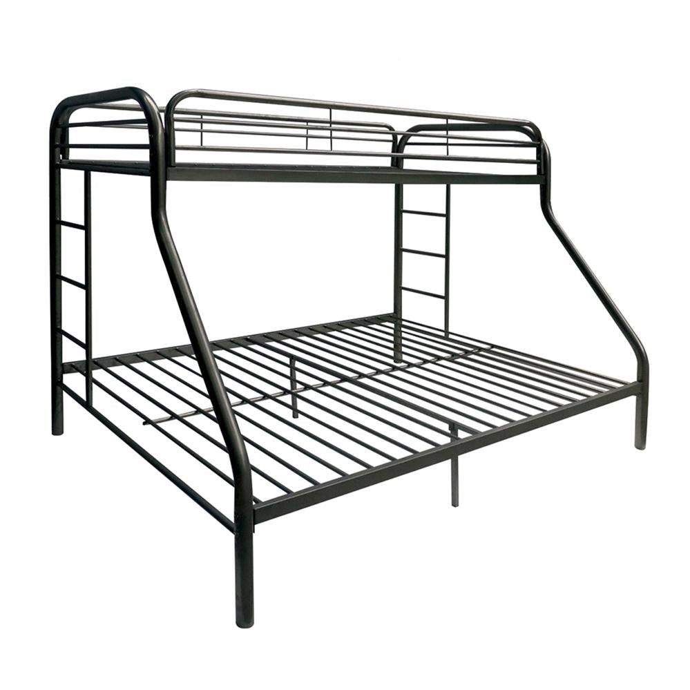 Tritan Black Bunk Bed (Twin/Full) Half Price Furniture