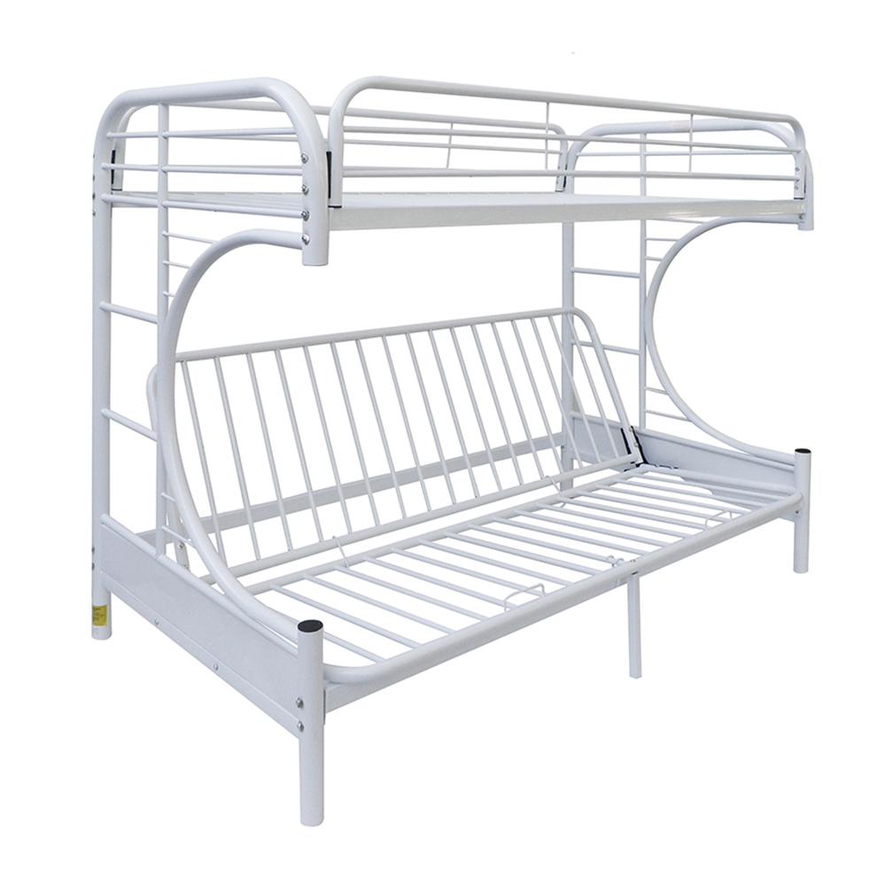 Eclipse White Bunk Bed (Twin/Full/Futon)  Half Price Furniture