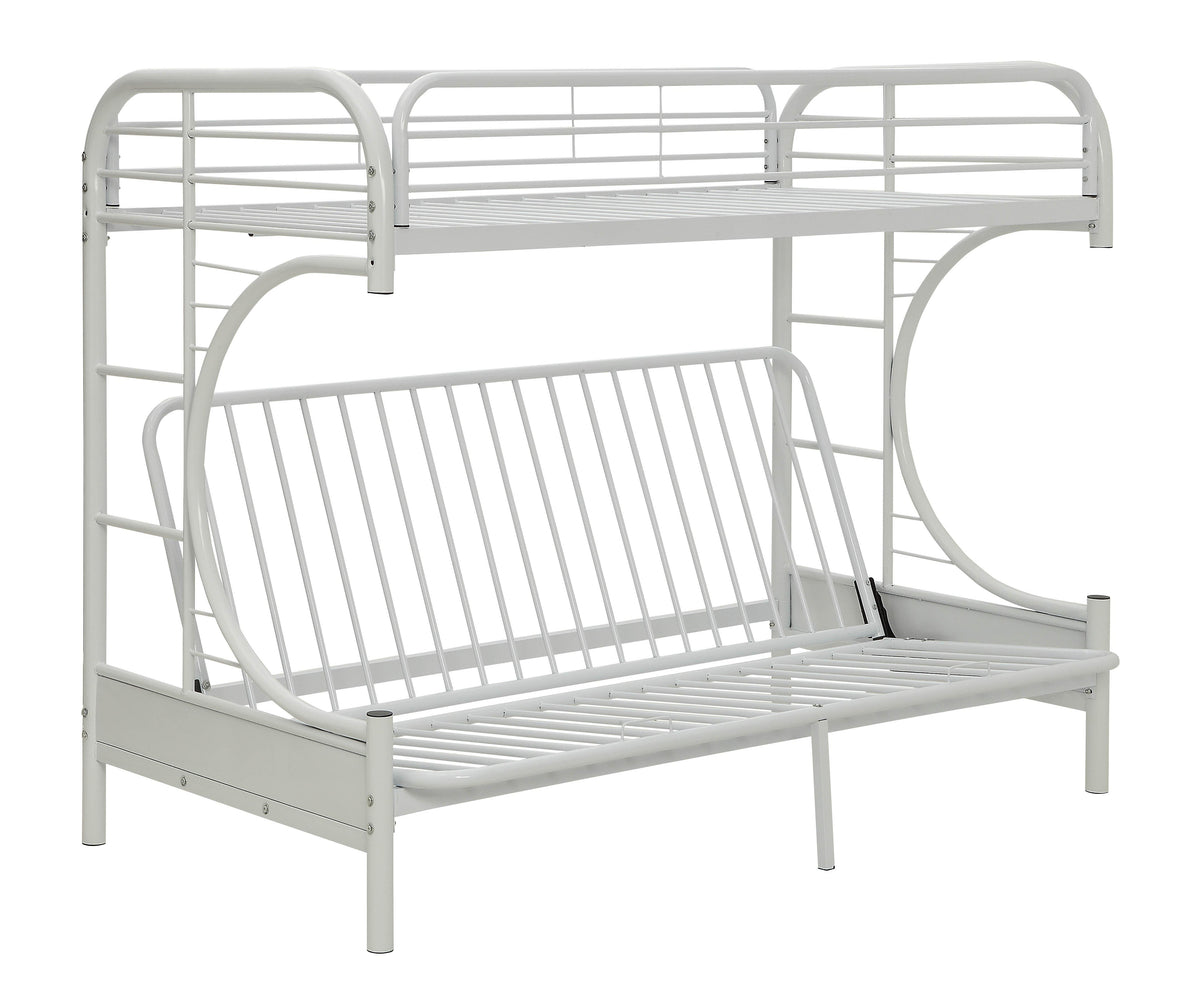 Eclipse White Bunk Bed (Twin XL/Queen/Futon)  Half Price Furniture