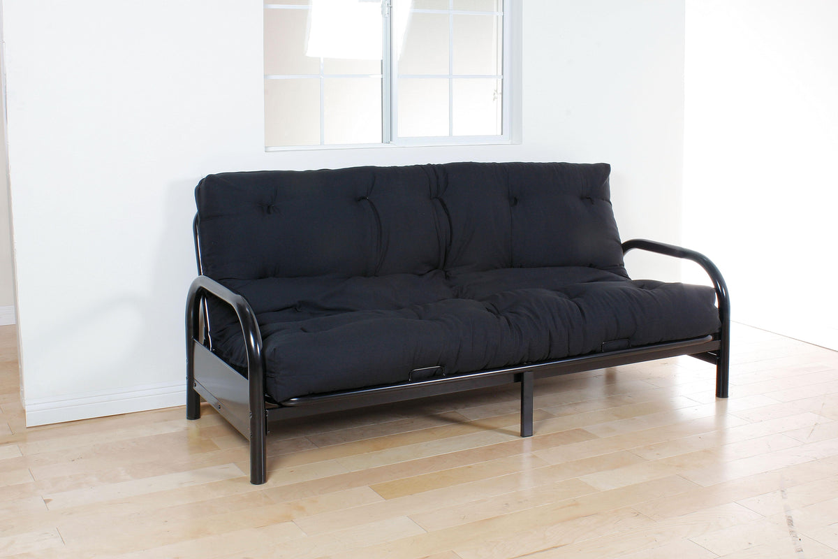 Nabila Black Full Futon Mattress, 6"H  Half Price Furniture